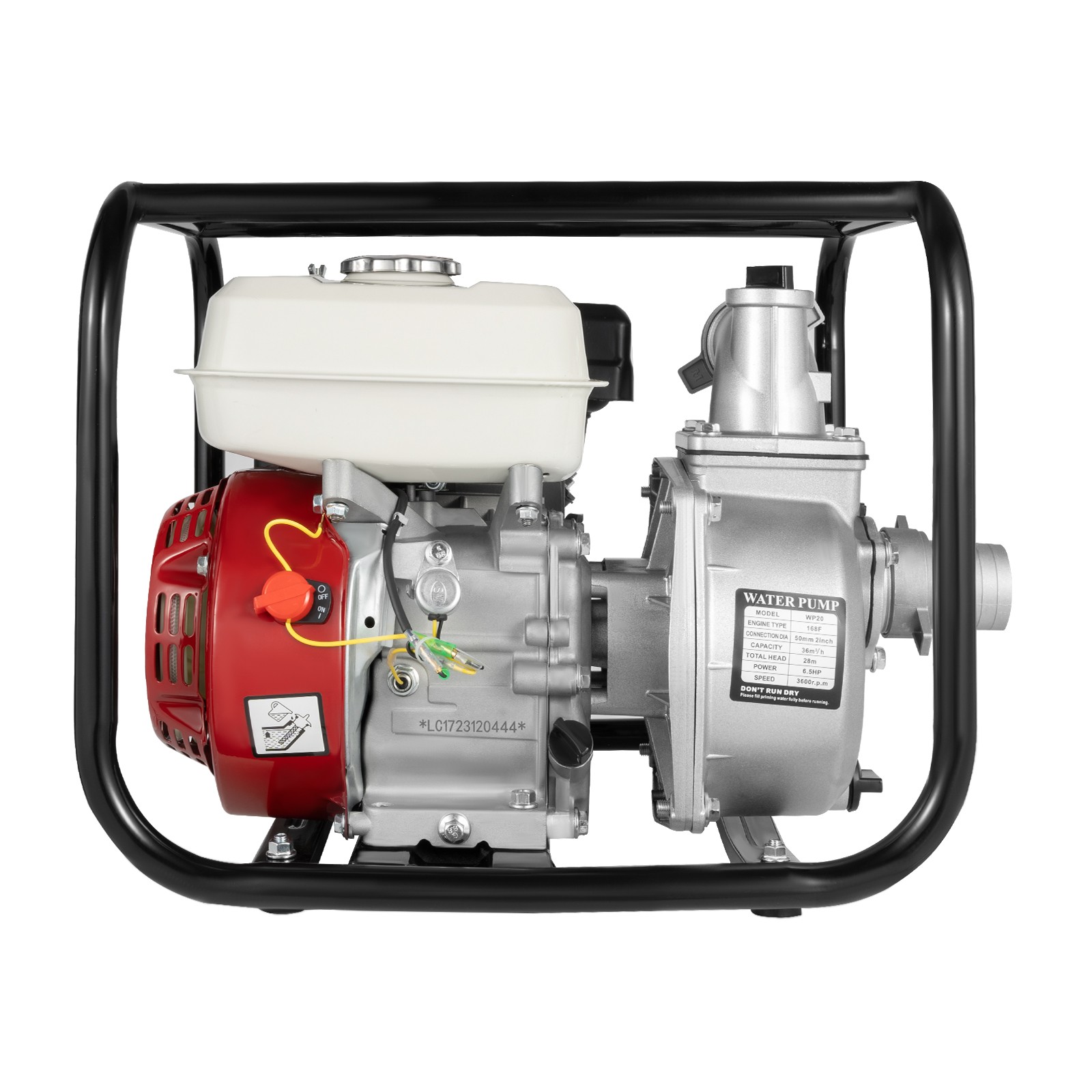 2" Inch 6.5HP Gas Water Semi Trash Pump Gas-Power Water Irrigation Transfer Pump