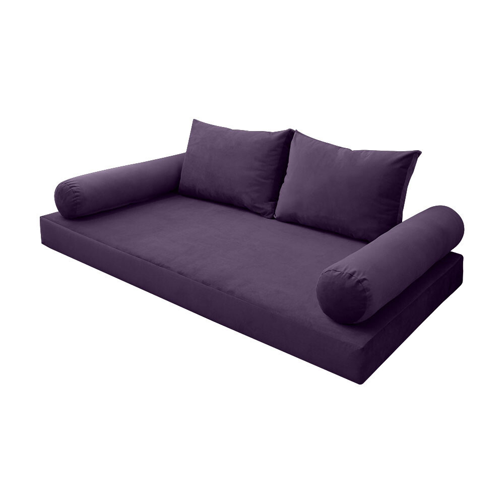 |SLIPCOVER ONLY| S.V1 Velvet Indoor Daybed Mattress Pillow Knife Edge Full AD339