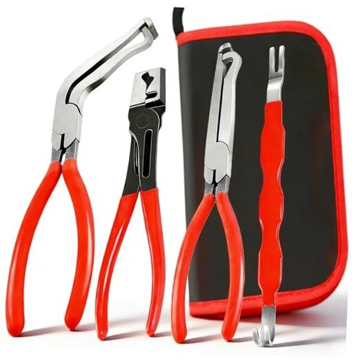 4 Pcs Electrical Disconnect Pliers for Cars, Automotive Electrical Red 4 Pcs