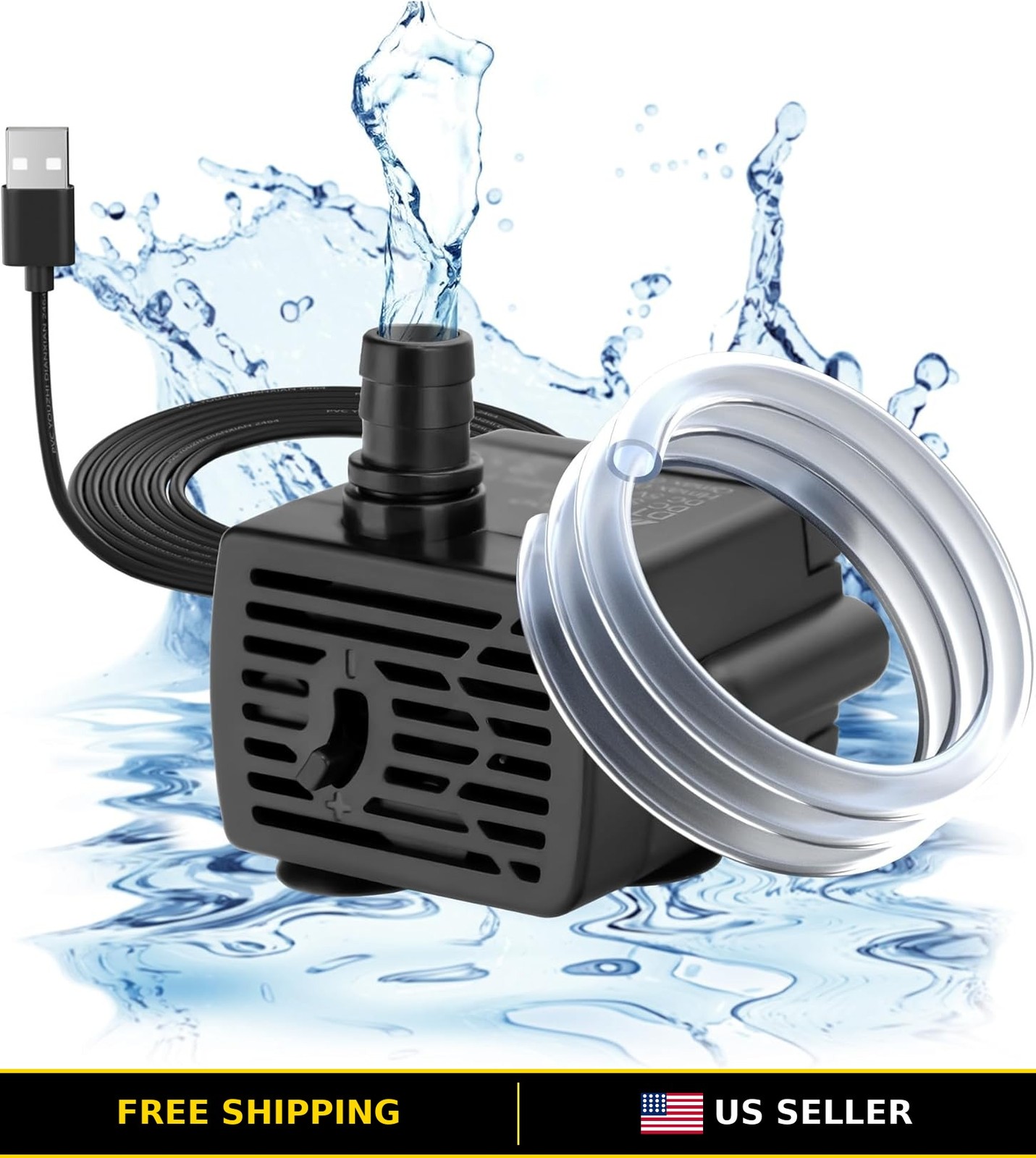 DC 5V USB Submersible Water Pump 3W Mini for Fish Tank & Aquarium - Small Pump