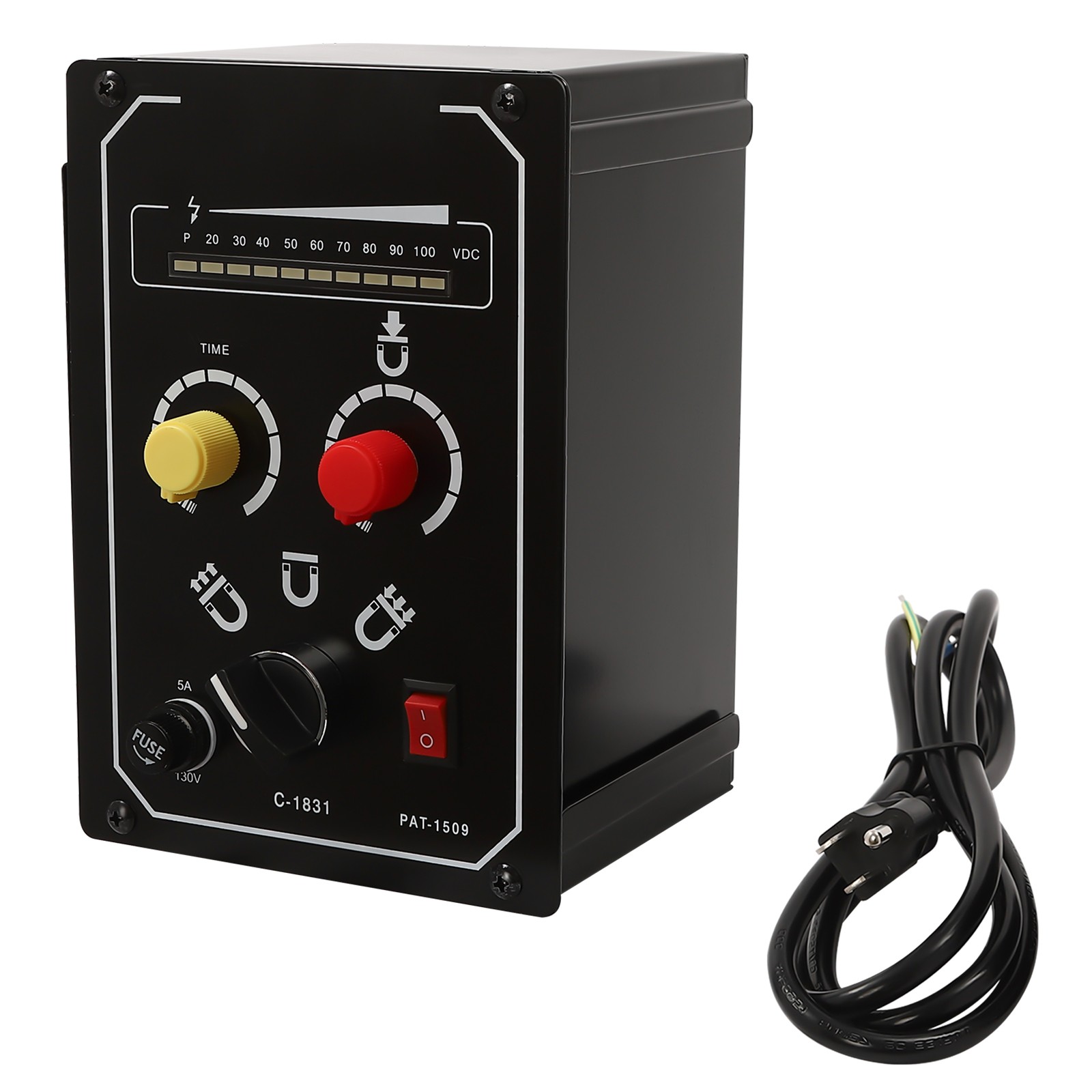 Electro Magnetic Chuck Controller 0-100V 5A DC Magnetic Force Adjustable 110VUS