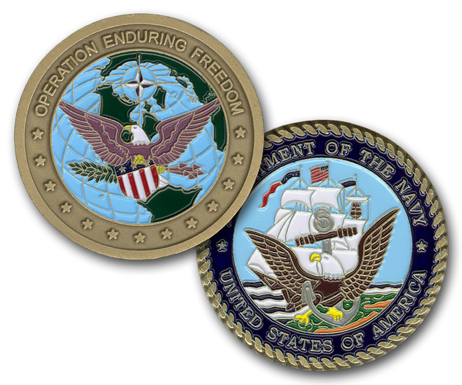 US Navy Operation Enduring Freedom Challenge Coin