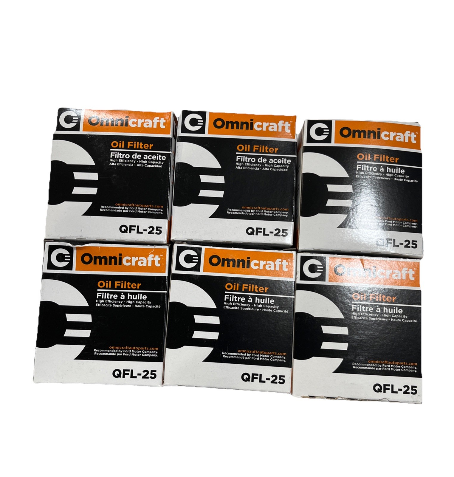 Omni Craft Engine Spin On Oil Filter QFL-25 (6 Pack)