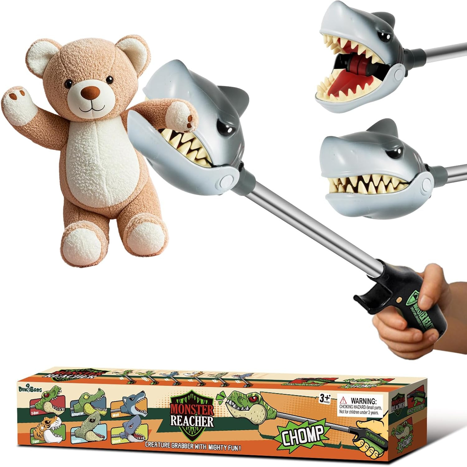 Shark Toy Grabber Reacher - 16-Inch Fun Pick-Up Tool for Kids | Realist