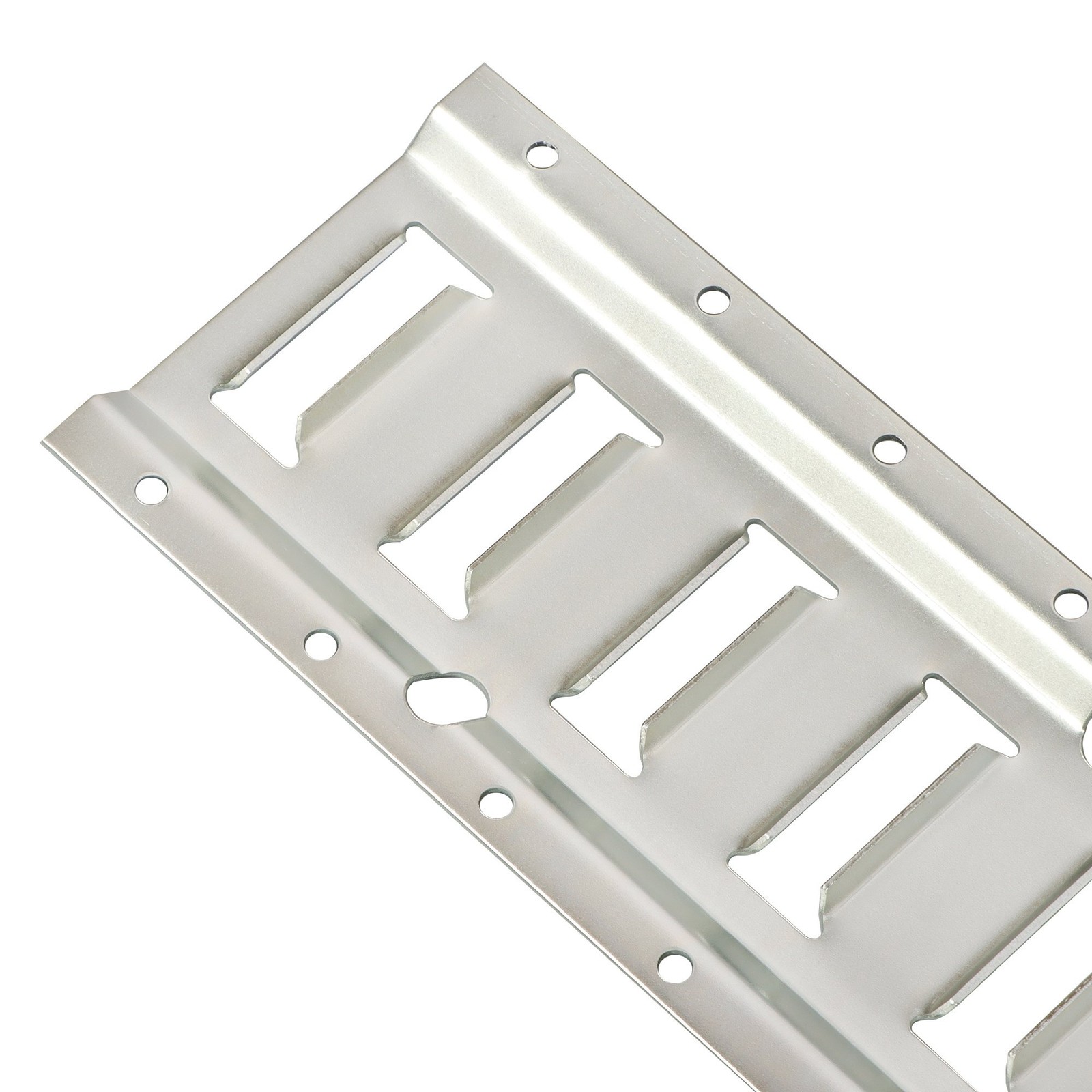 4pc Durable Carbon Steel E Track Tie Down Rail Kit Silver Galvanized Replacement