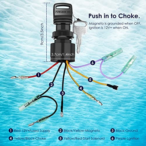 Boat Ignition Switch with Key Replacement for Mercury, Boat Engine Ignition