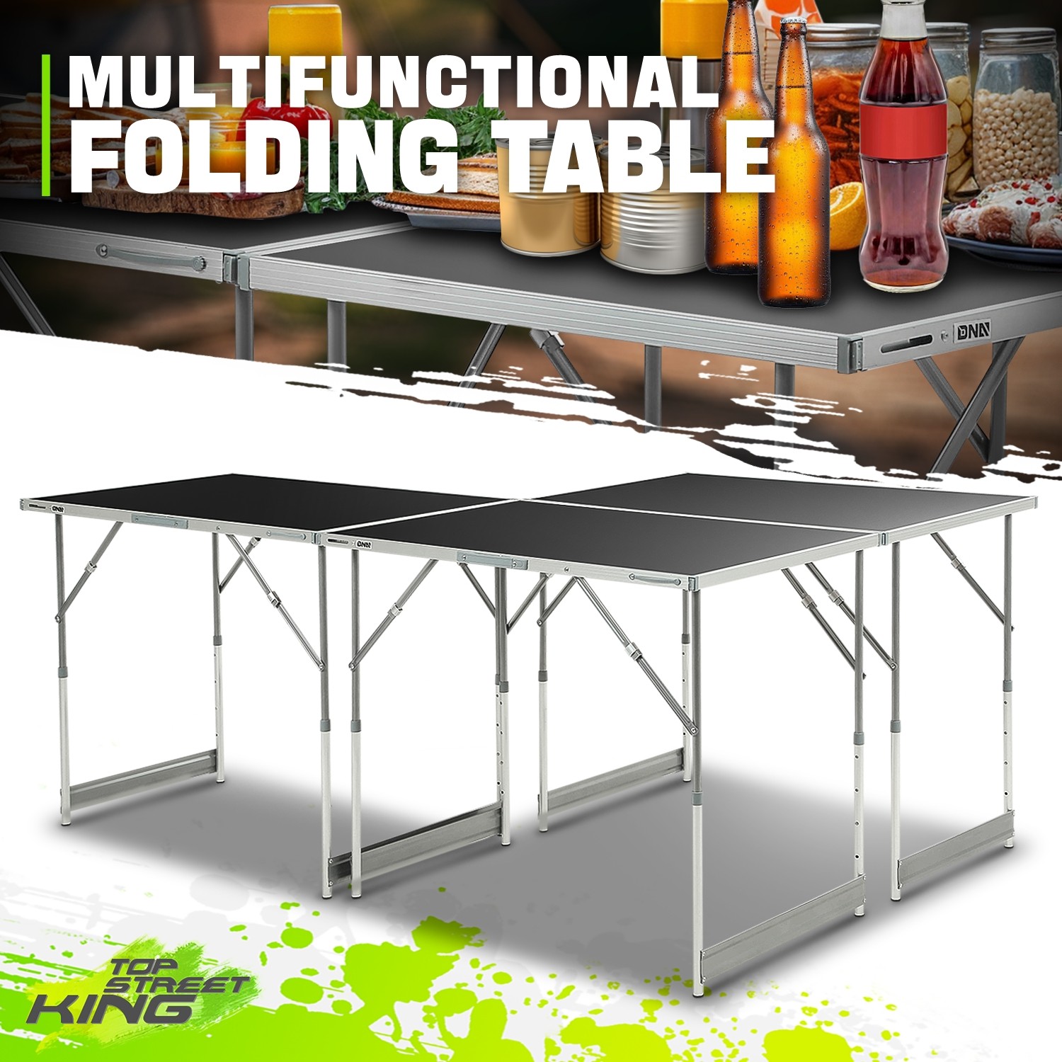 3 X 66.1LB Adjustable Foldable Aluminum Work Bench Professional Craftsmen DIY