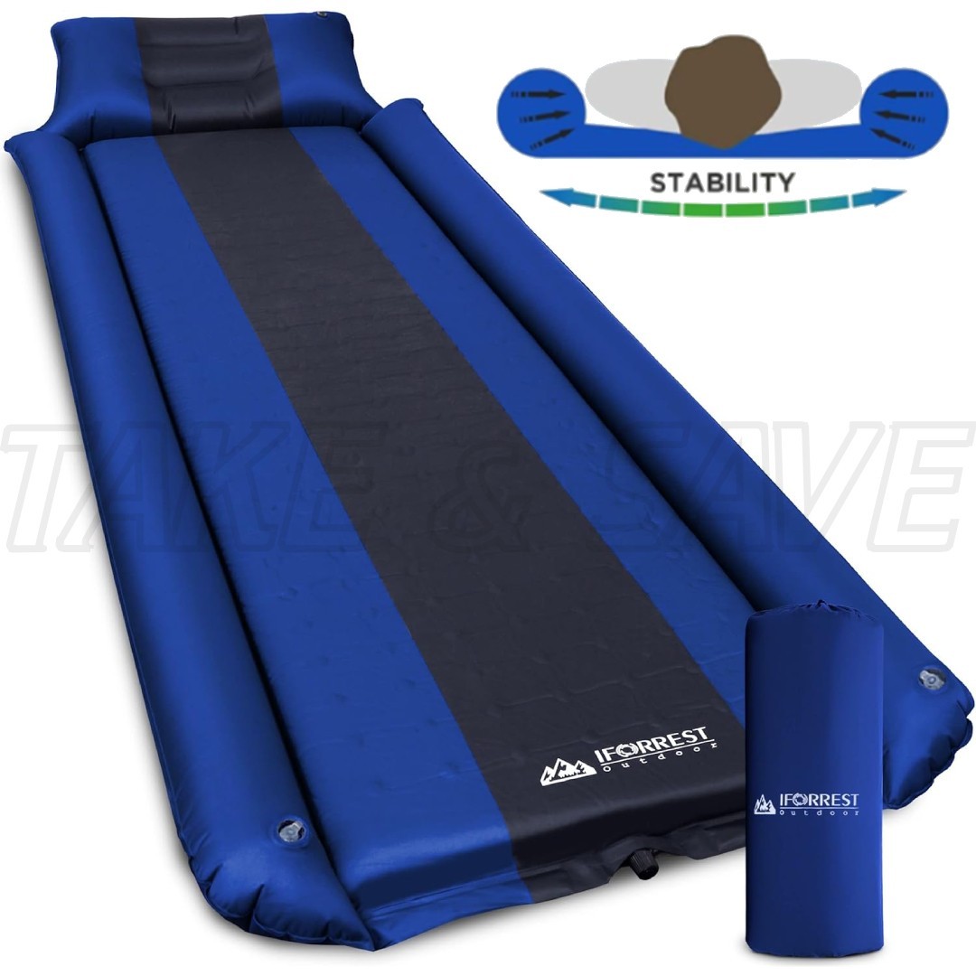 Camping Sleeping Pad, Self Inflating Air Mattress Extra Thickness 4 inch Single