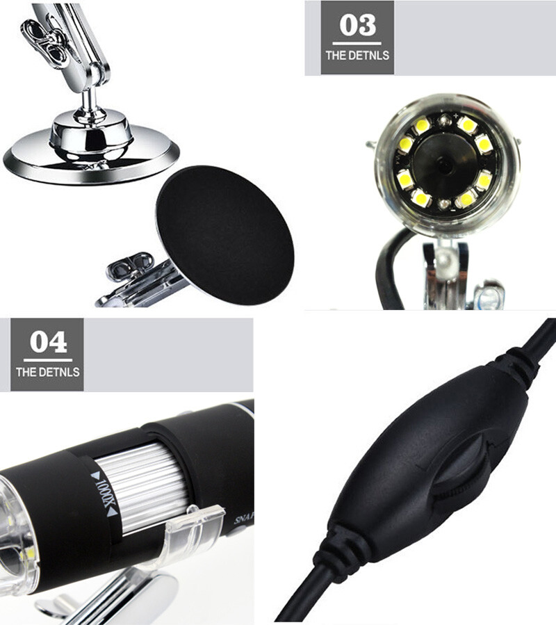 Digital Microscope 1600 Zoom Endoscope Magnifier Camera for iPhone&Android Phone