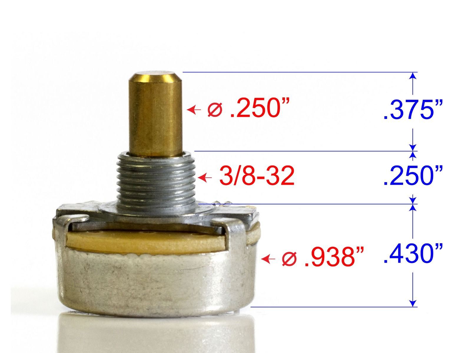 CTS Pot, 1M Audio, Solid Shaft