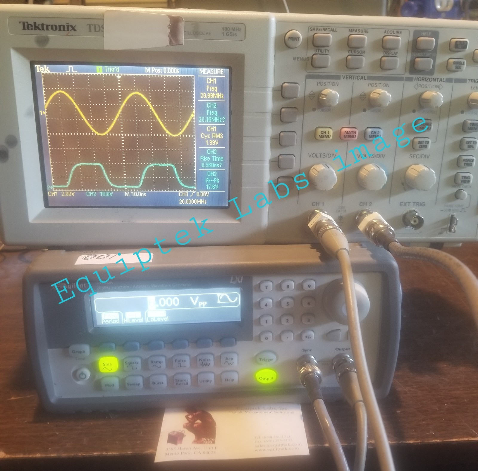 Agilent 33220A Function Arbitrary Waveform Generator 20 MHz TESTED! AWG Ethernet