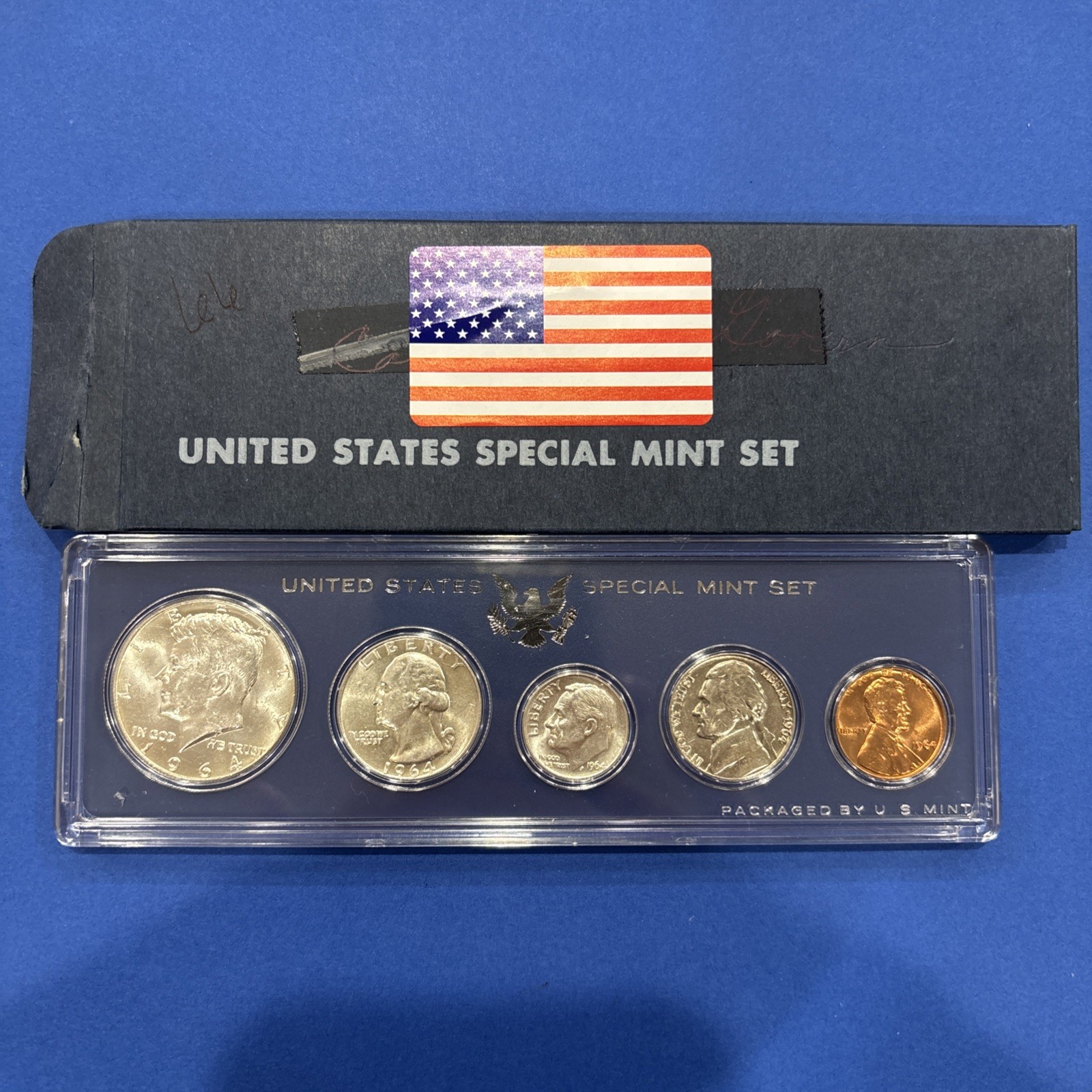 1964–P US MINT COIN SET 90% SILVER, UNCIRCULATED, CASE + Box   As Shown
