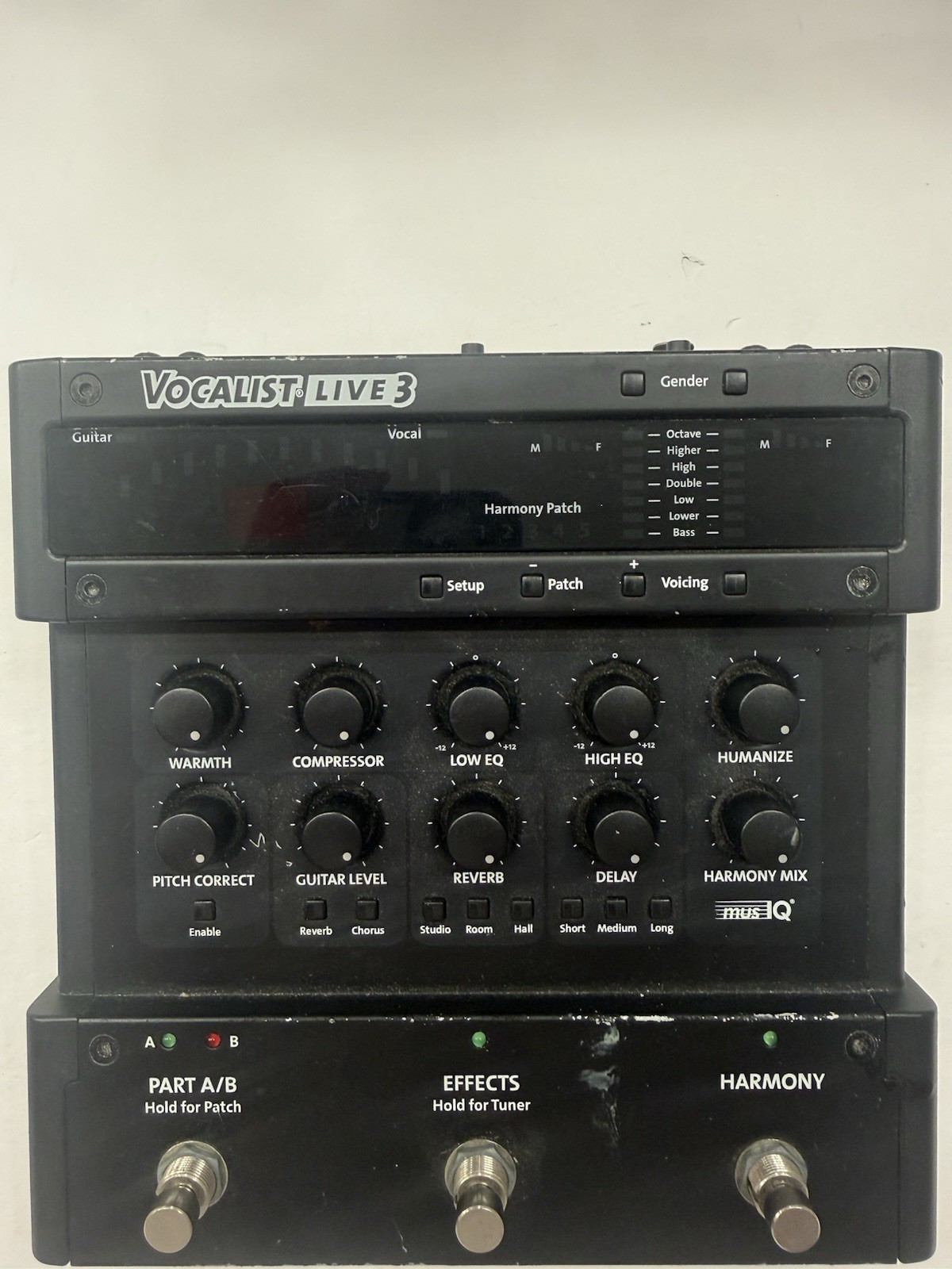 Digitech Vocalist Live 3 Vocal Multi Effects Processor Pedal + Power Supply