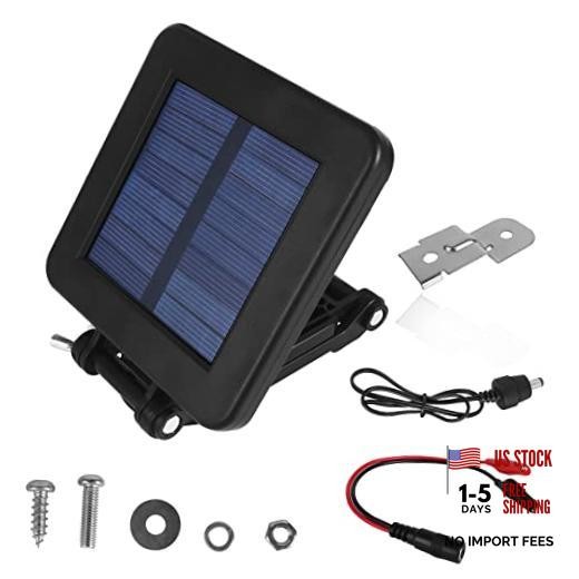 Solar Panel for Deer Feeder, Efficient Charger w/Adjustable Mounting Bracket 6V