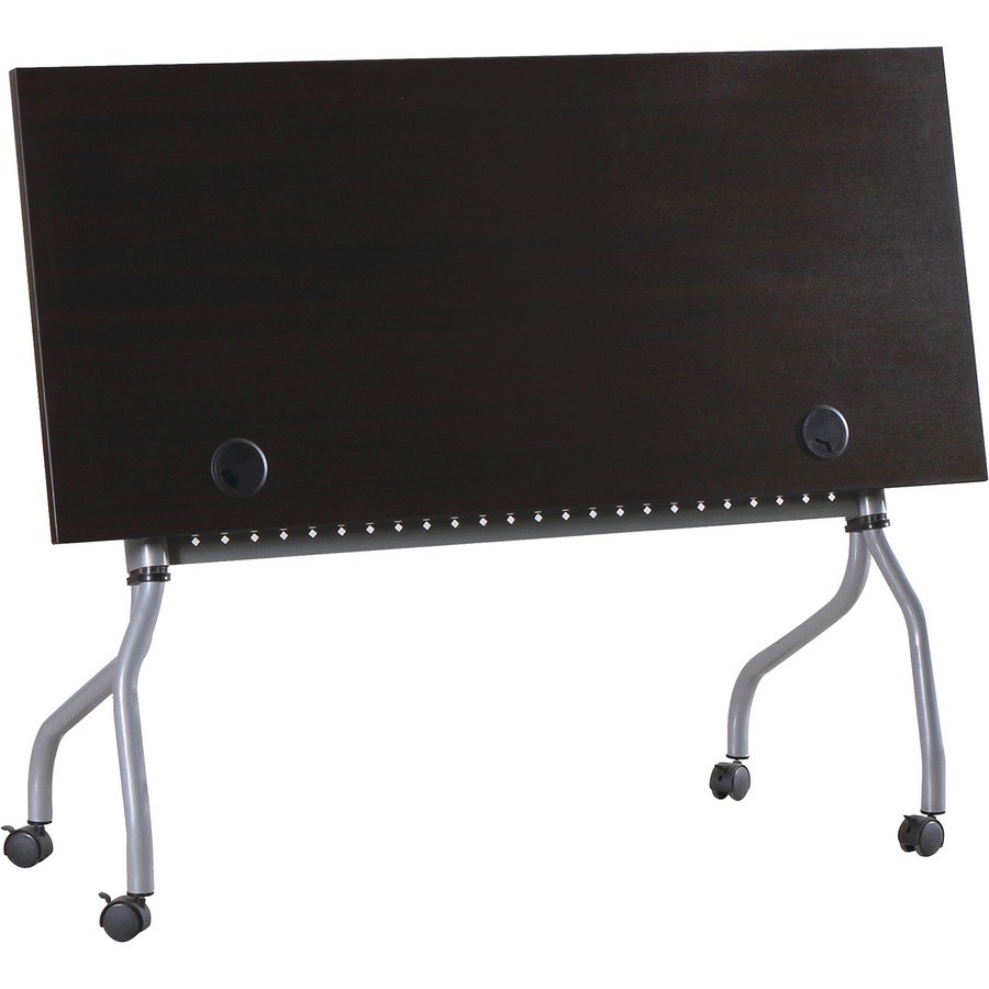 Lorell LLR60729 Training Table 48"x23.5" Espresso/Silver