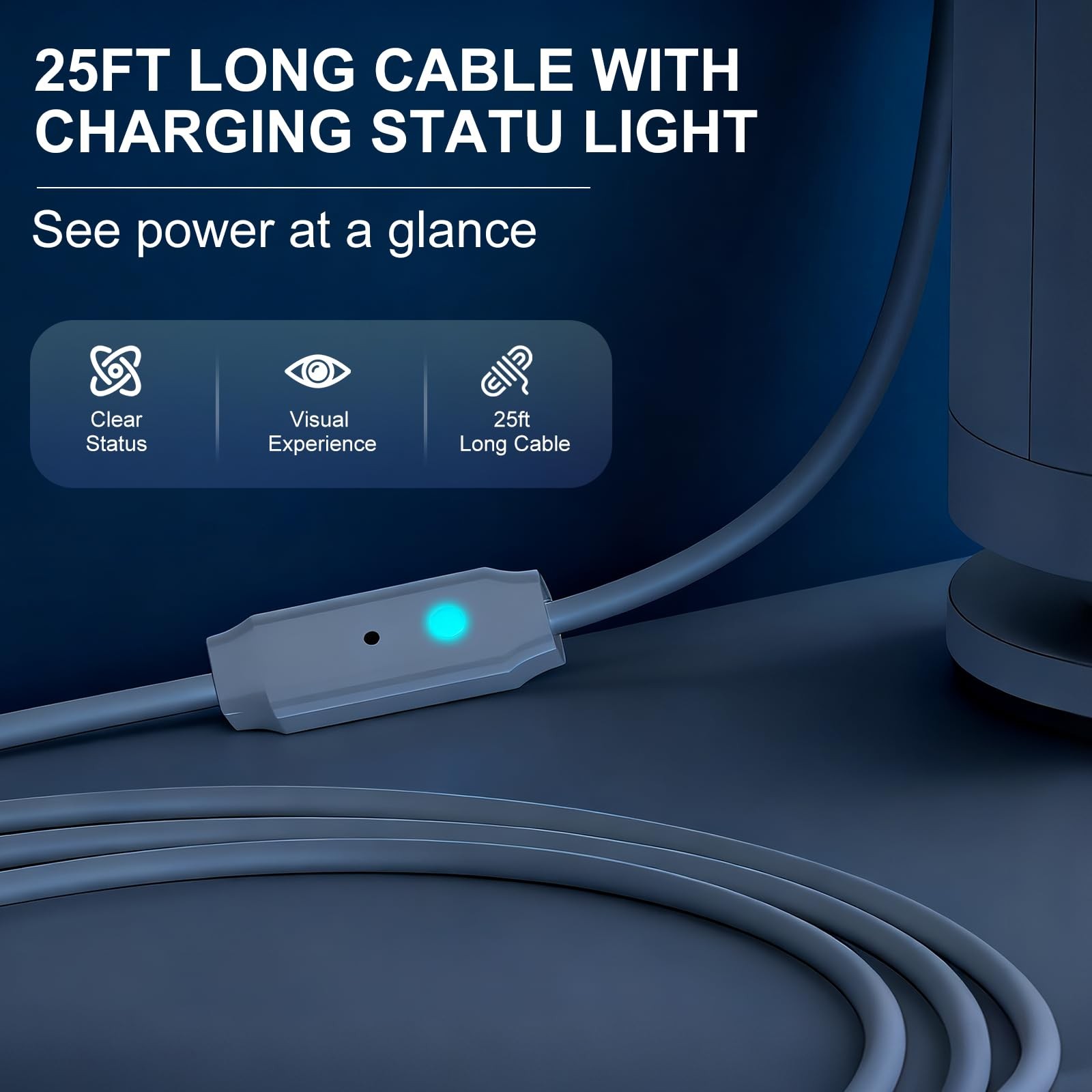 25FT Power Cord and Adapter Compatible with Ring Spotlight Cam White
