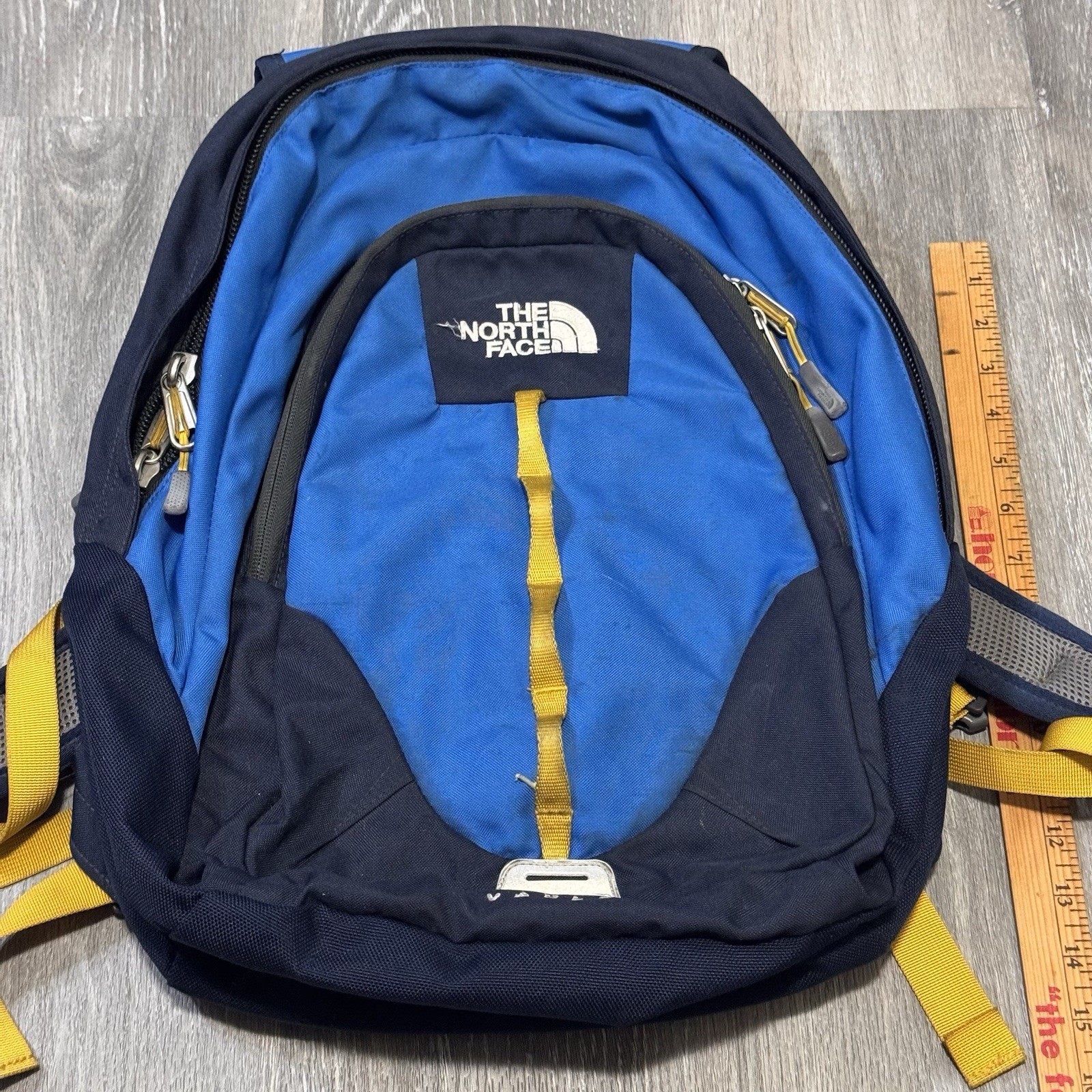 The North Face Vault Blue Yellow Backpack Hiking