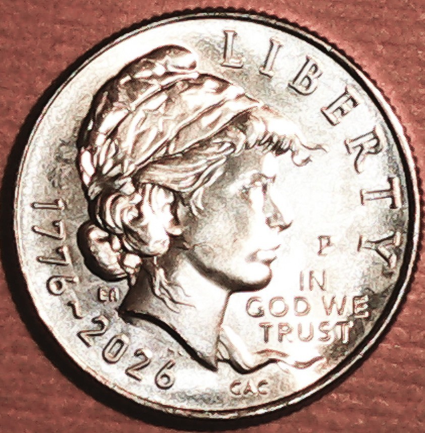 1776-2026-P Dime Die Crack/Chips Obverse