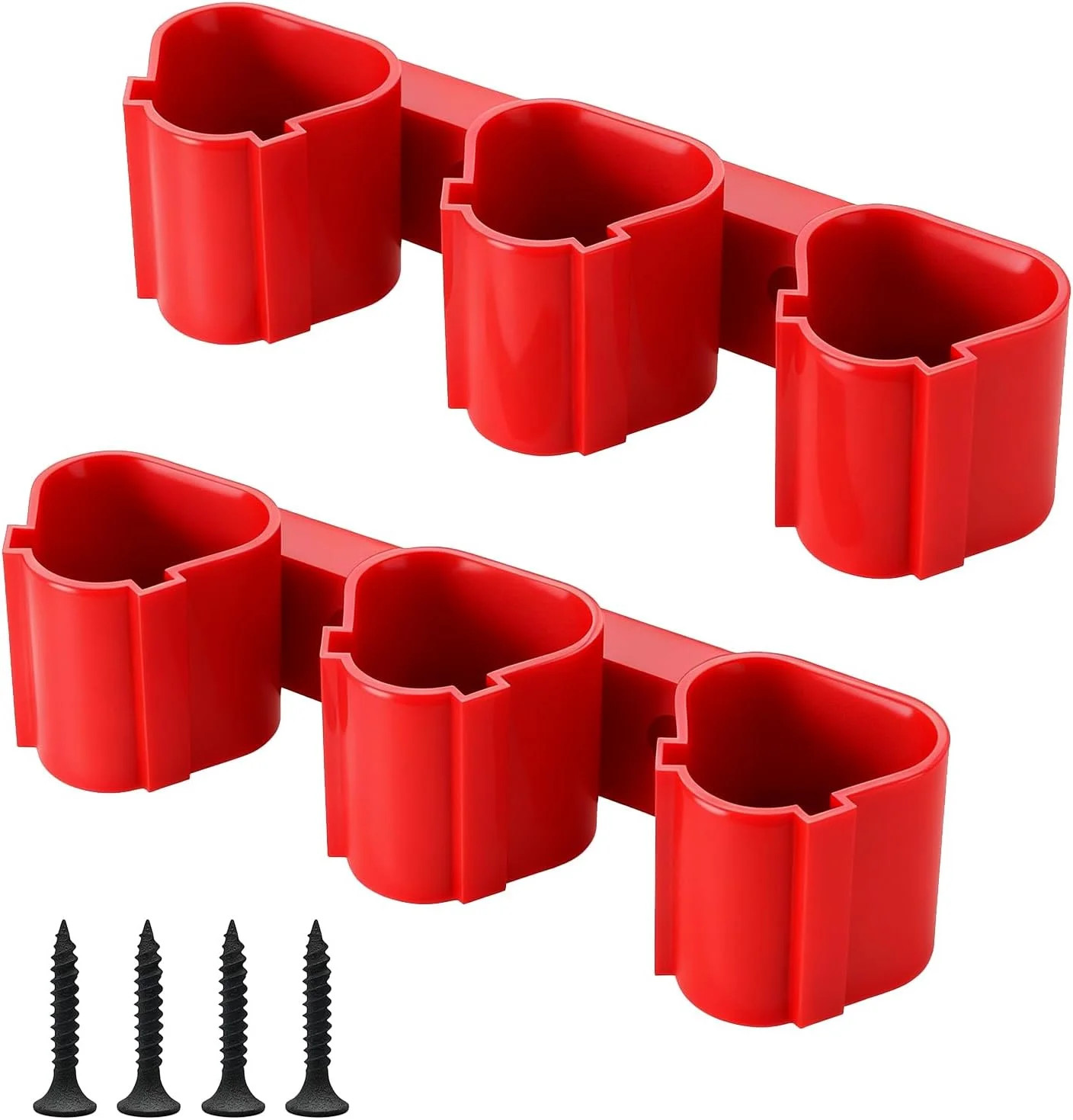 2Pcs Battery Holder Wall Mount for Milwaukee M12 Tool Holder, Battery Storage Ca