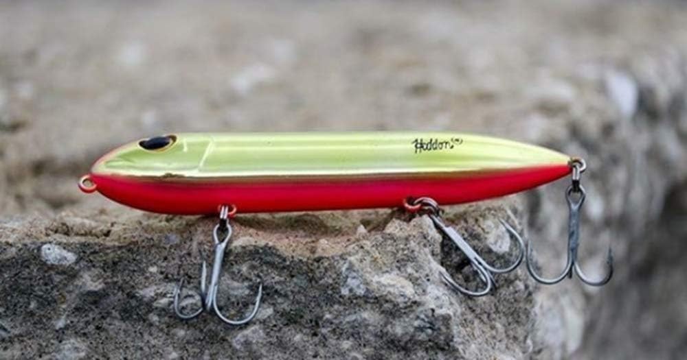 Heddon Super Spook Topwater (7/8 oz), White/Chartreuse Head