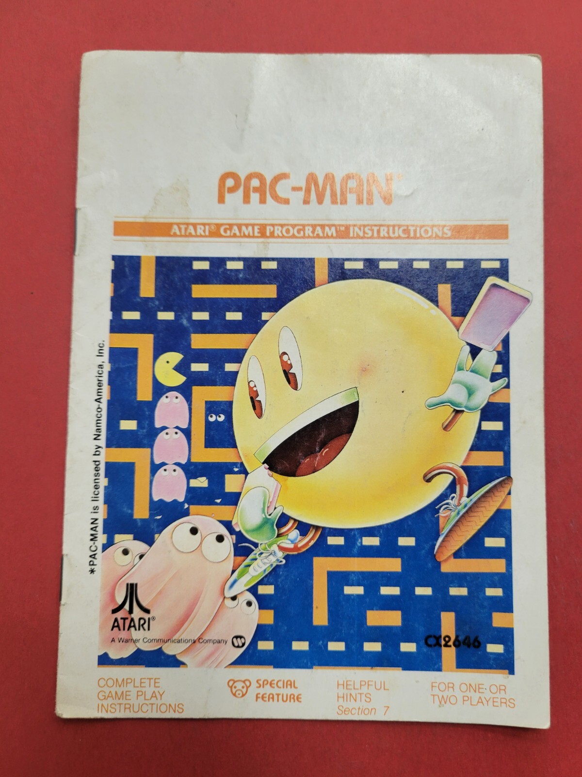 Vintage 1981 Atari Pac-Man Game Program Instructions Booklet