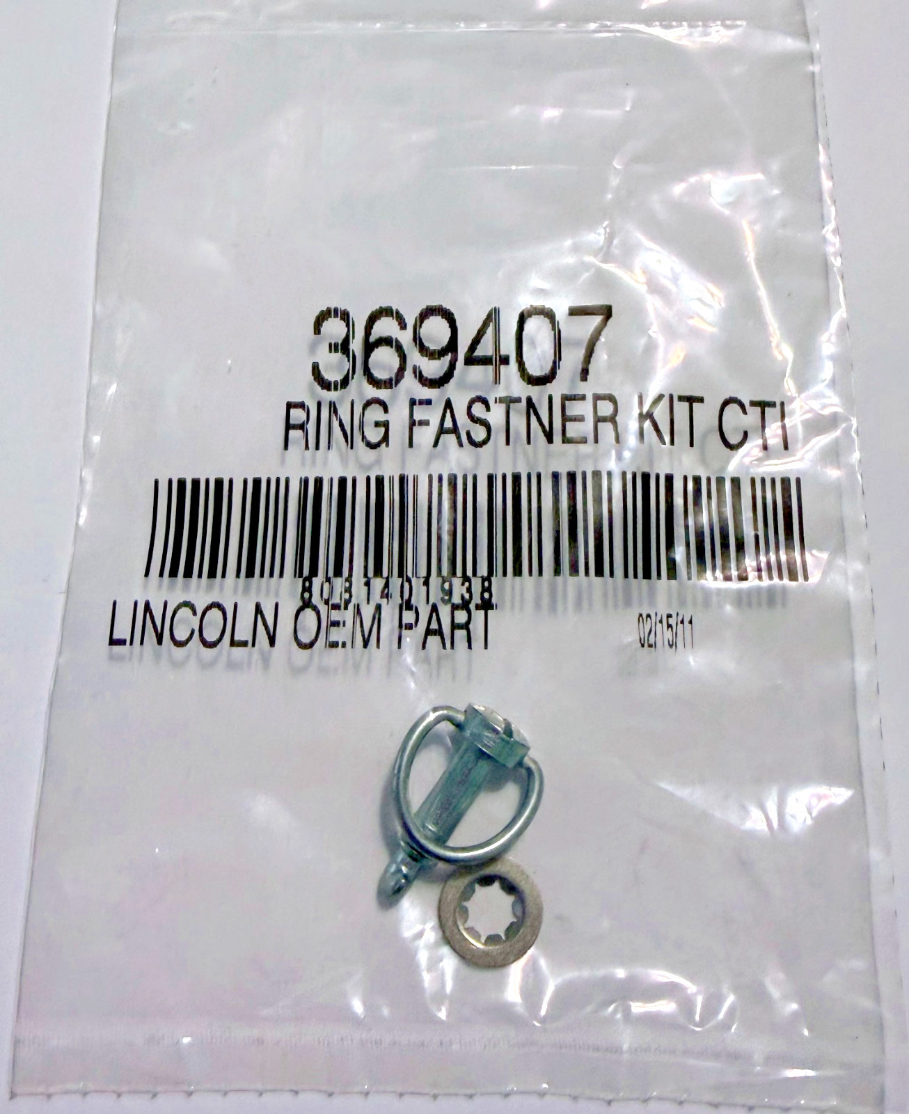 LINCOLN 369407 RING FASTENER KIT CTI