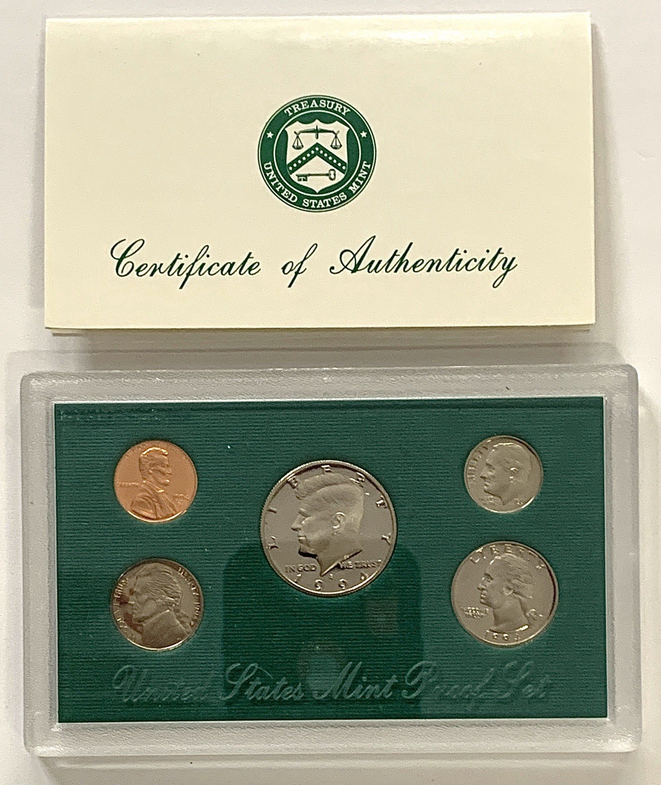1994-S United States Mint 5 Coin Proof Set Original Government Packaging COA d
