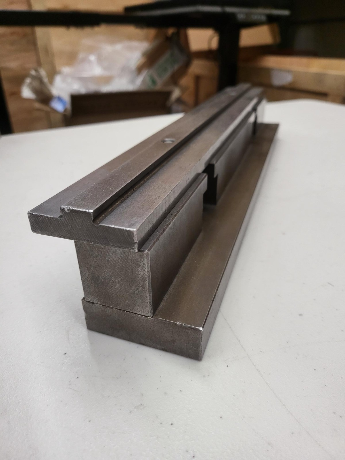 Press Brake 2V Die Holder 2.25" Tall X 2.362" Wide 16.34" Quick Change Die Rail