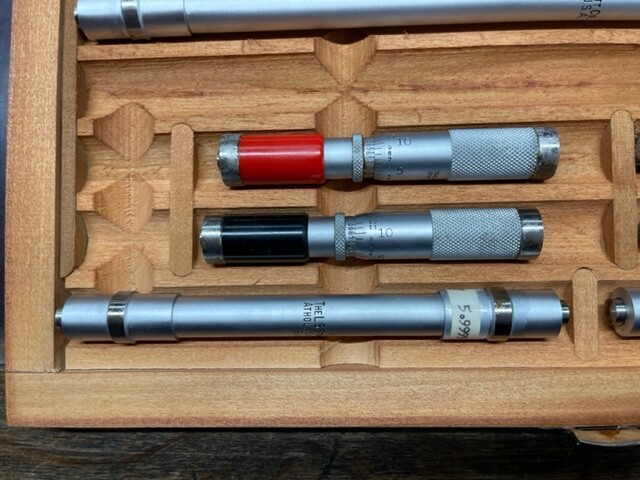 Starrett S244C Precision End Measuring Rod Set 4-5" Range Vintage