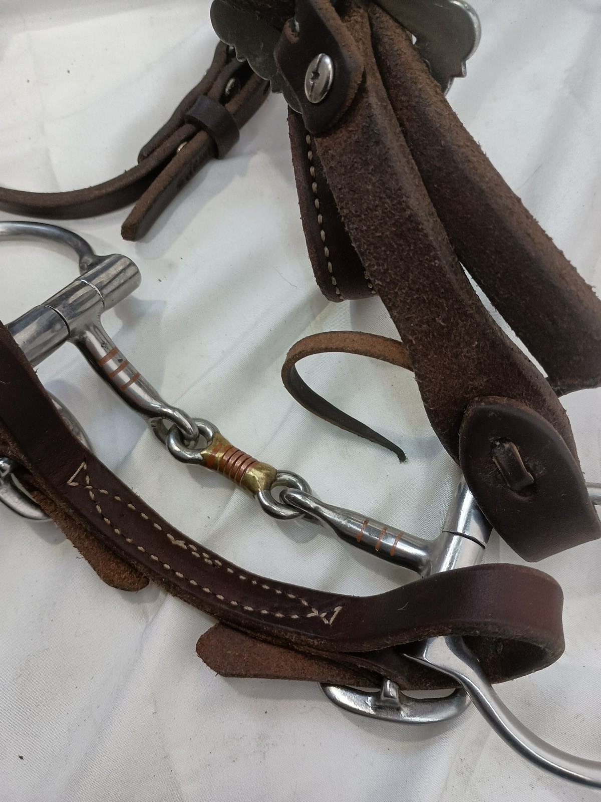 Weaver Leather Headstall with Bit and Chinstrap, Excellent Used Condition!