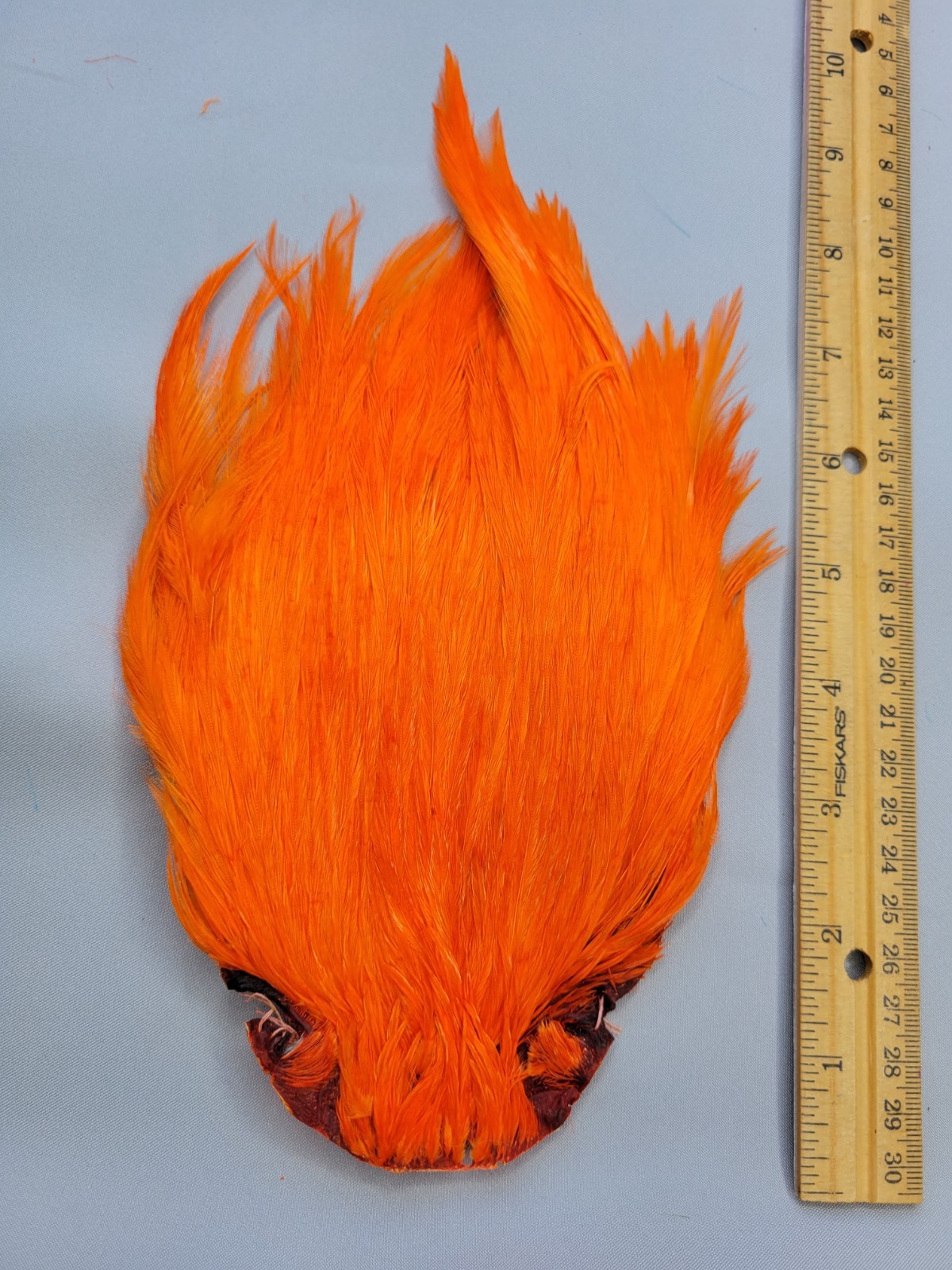 Lot 114,  Top Quality  ORANGE  India Rooster Streamer Neck Cape Feathers