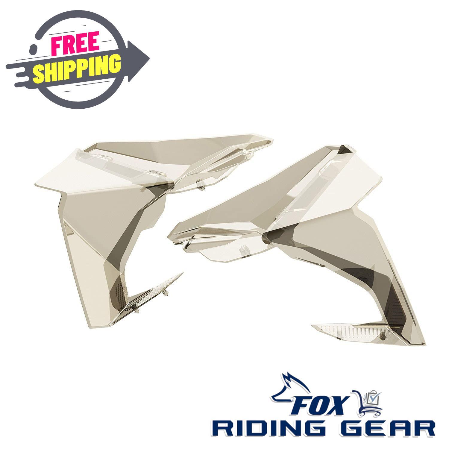 Ski-Doo New OEM Smoke Windshield Side Deflector Kit, 860201256