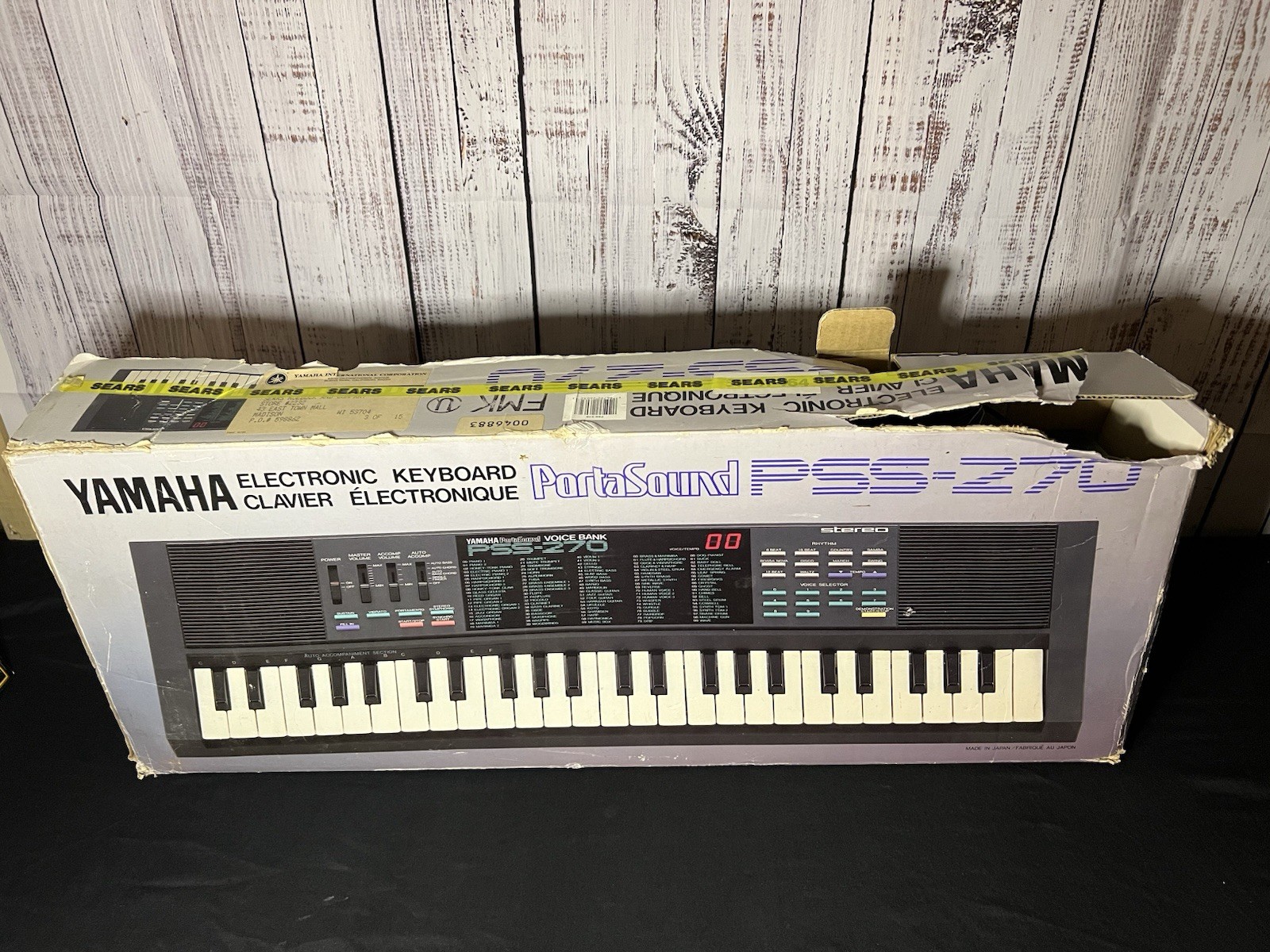 Yamaha PSS-270 Portasound Voice Bank Electronic Keyboard Tested & Working