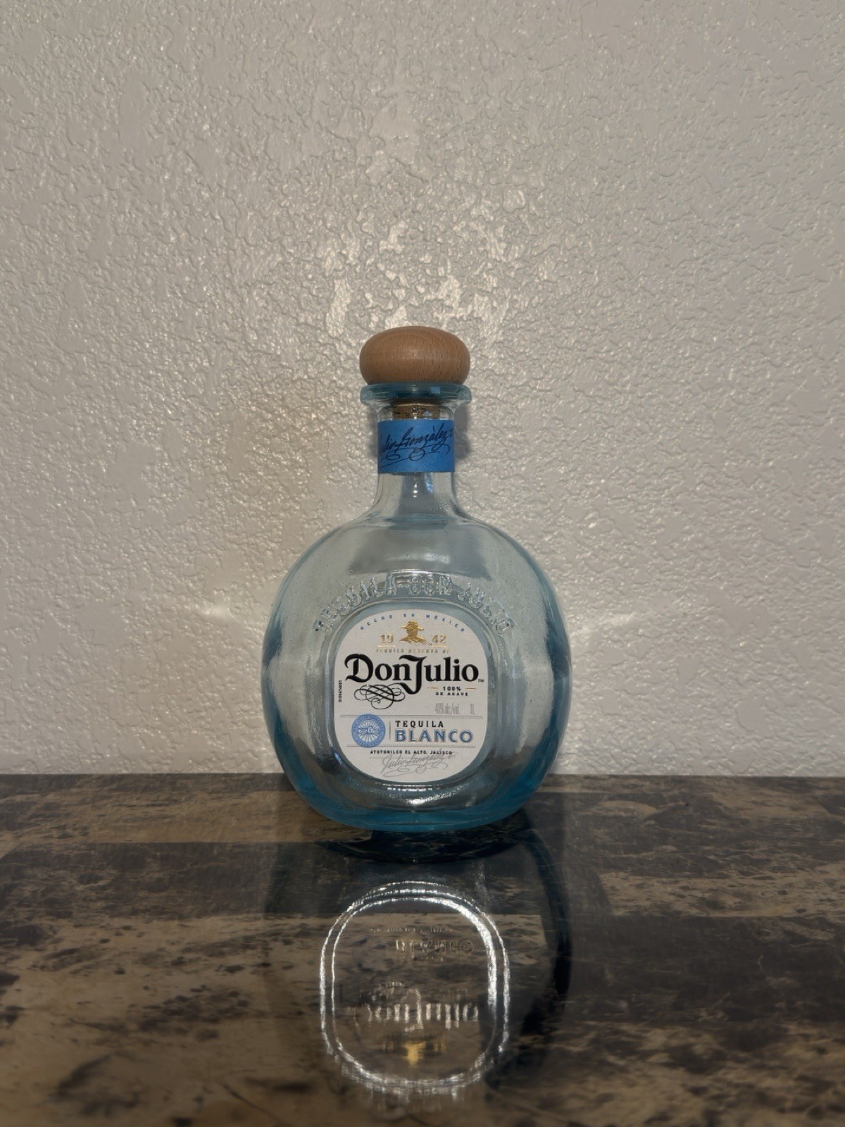 Don Julio Blanco Tequila Collectible Empty Liquor Bottle 1L