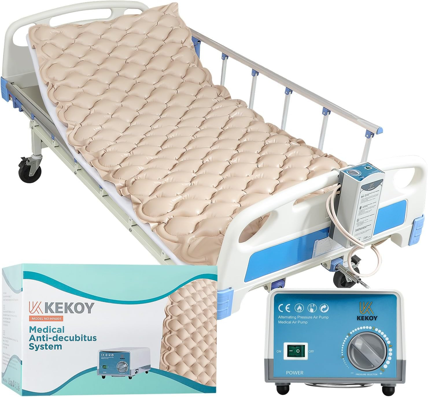 Alternating Air Pressure Mattress Pad, Bed Sore Prevention, Hospital Topper for