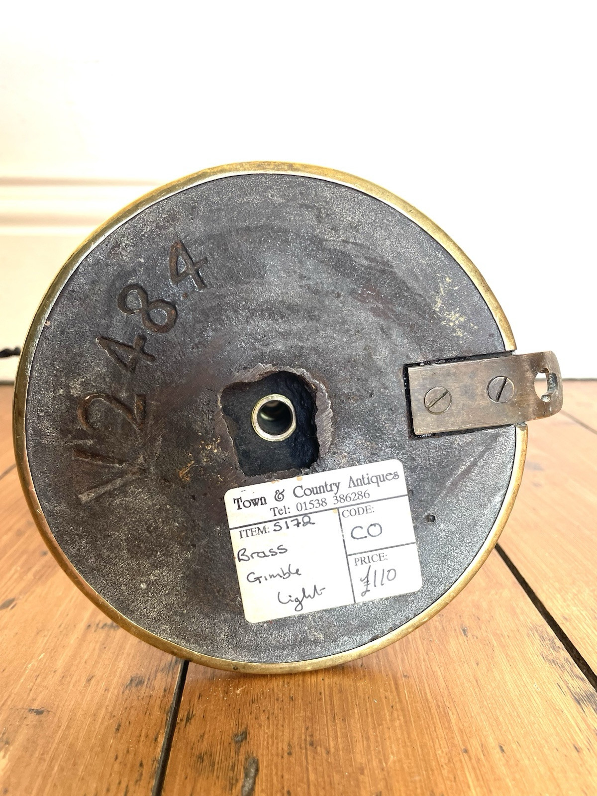 Antique Brass Gimbal Lamp