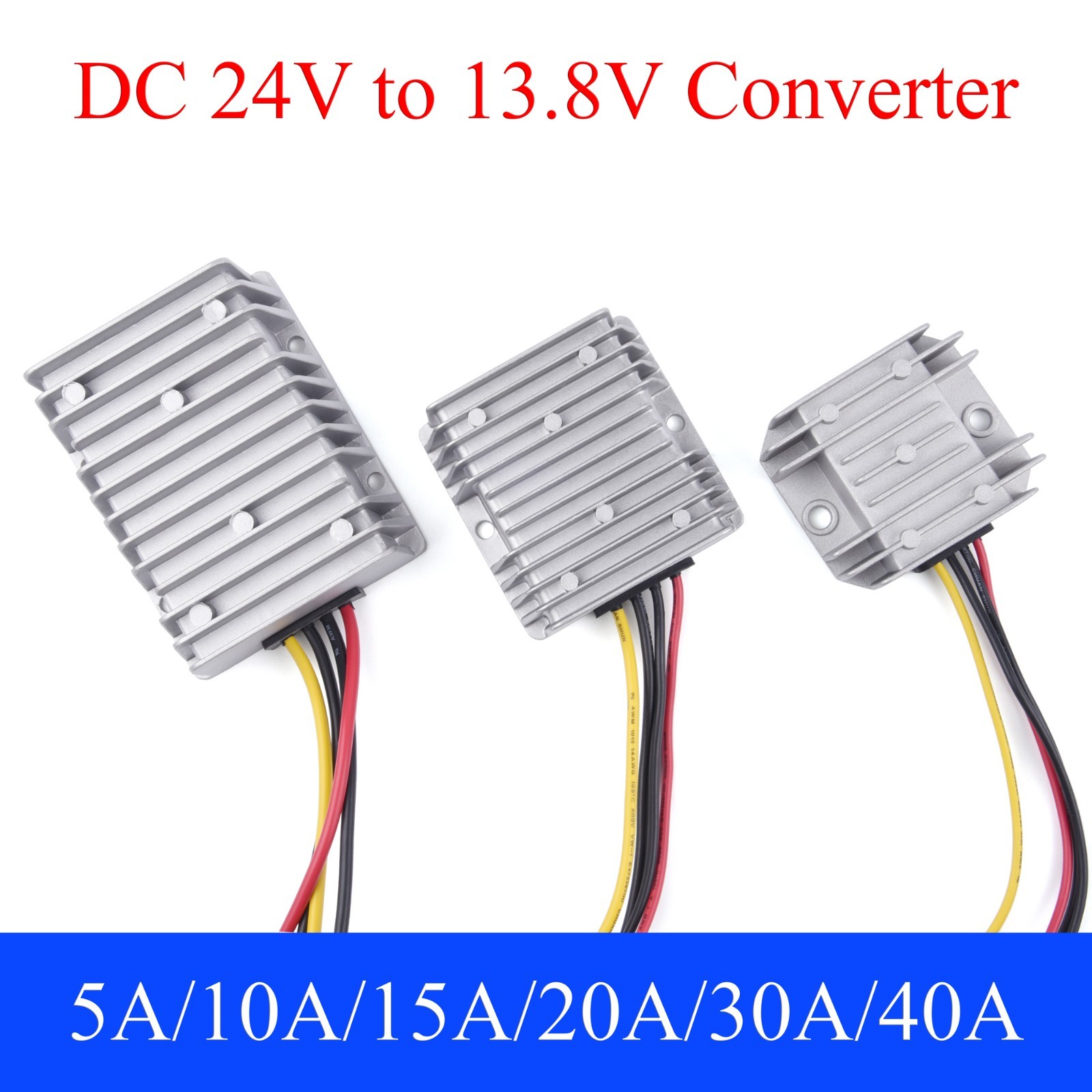 24V to 13.8V DC/DC Power Converter 5A Step Down Voltage Buck Regulator