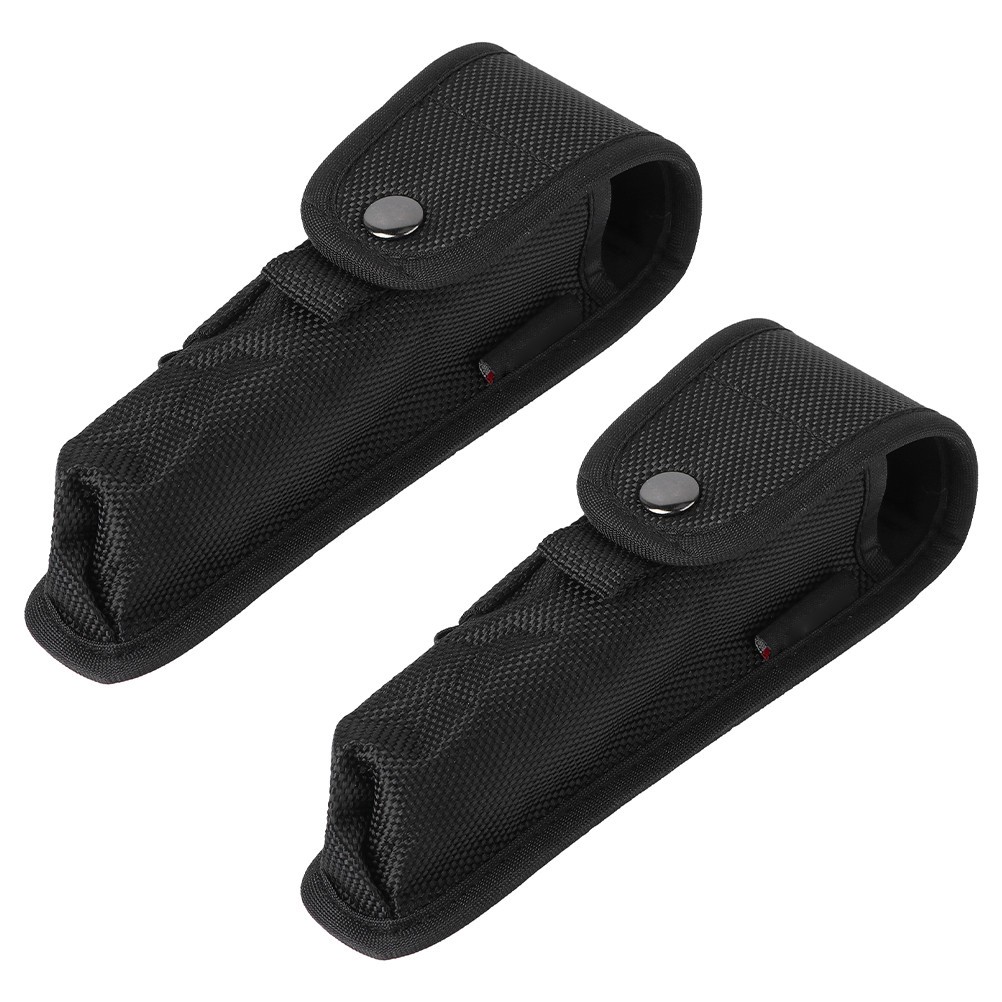 2Pcs Portable Flashlight Holsters Nylon Flashlight Pouch Multi-function Bag