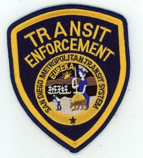 CALIFORNIA CA SAN DIEGO TRANSIT ENFORCEMENT NICE SHOULDER PATCH SHERIFF POLICE