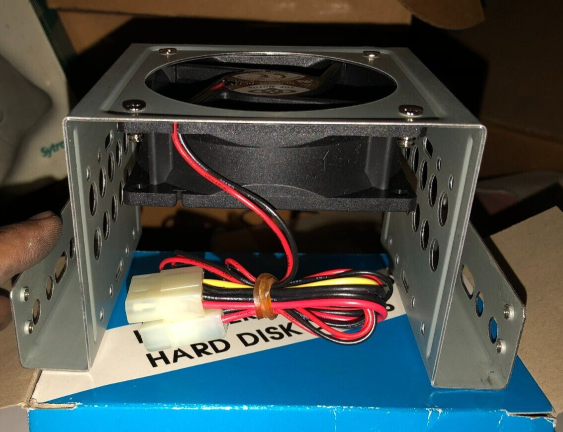 5.25" Drive Bay Mounting Bracket 3.5" Hard Drive w/ fan & cooler floppy zip NEW