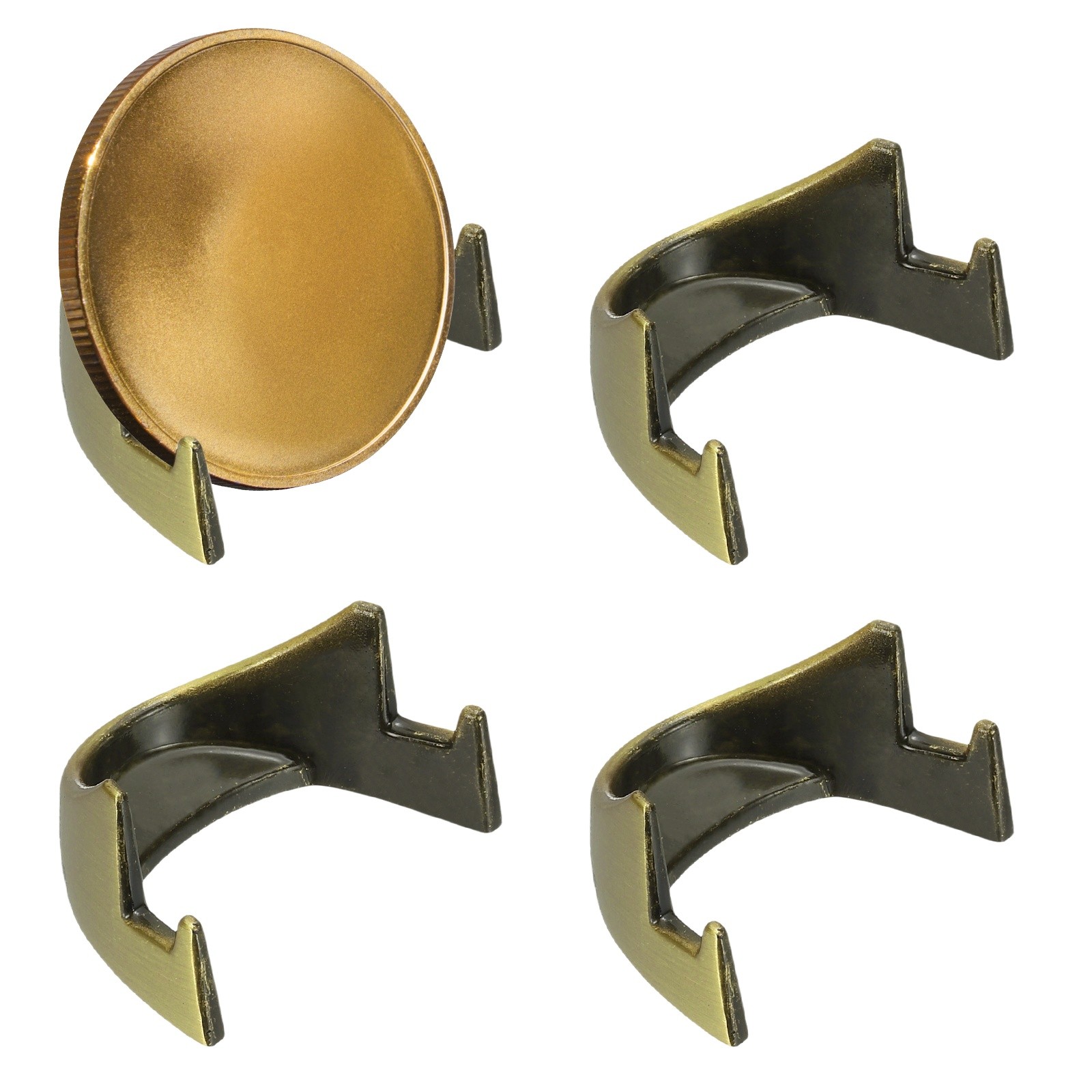 Coin Display Stands, 4Pcs Mini Coin Easel Presentation Holder, Bronze