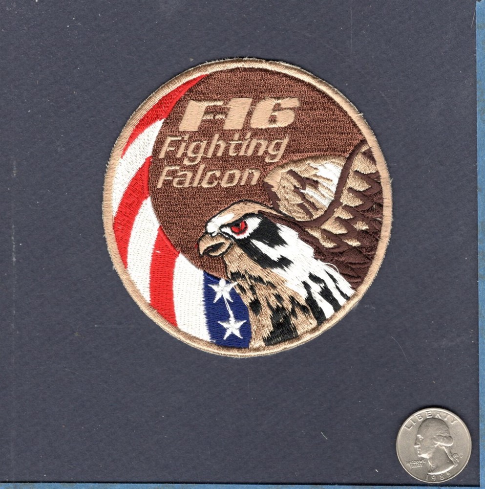 F-16 FIGHTING FALCON ANG USAF 3 1/2" Desert Squadron Swirl Patch