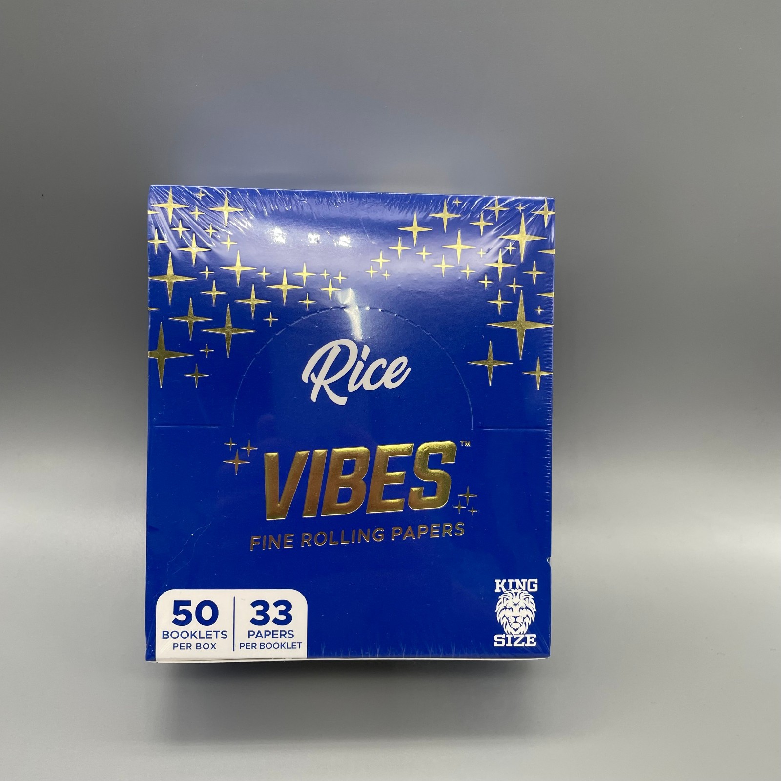 Vibes Rice King Size Rolling Papers Full Box  BOGO w/ Rolling Trays