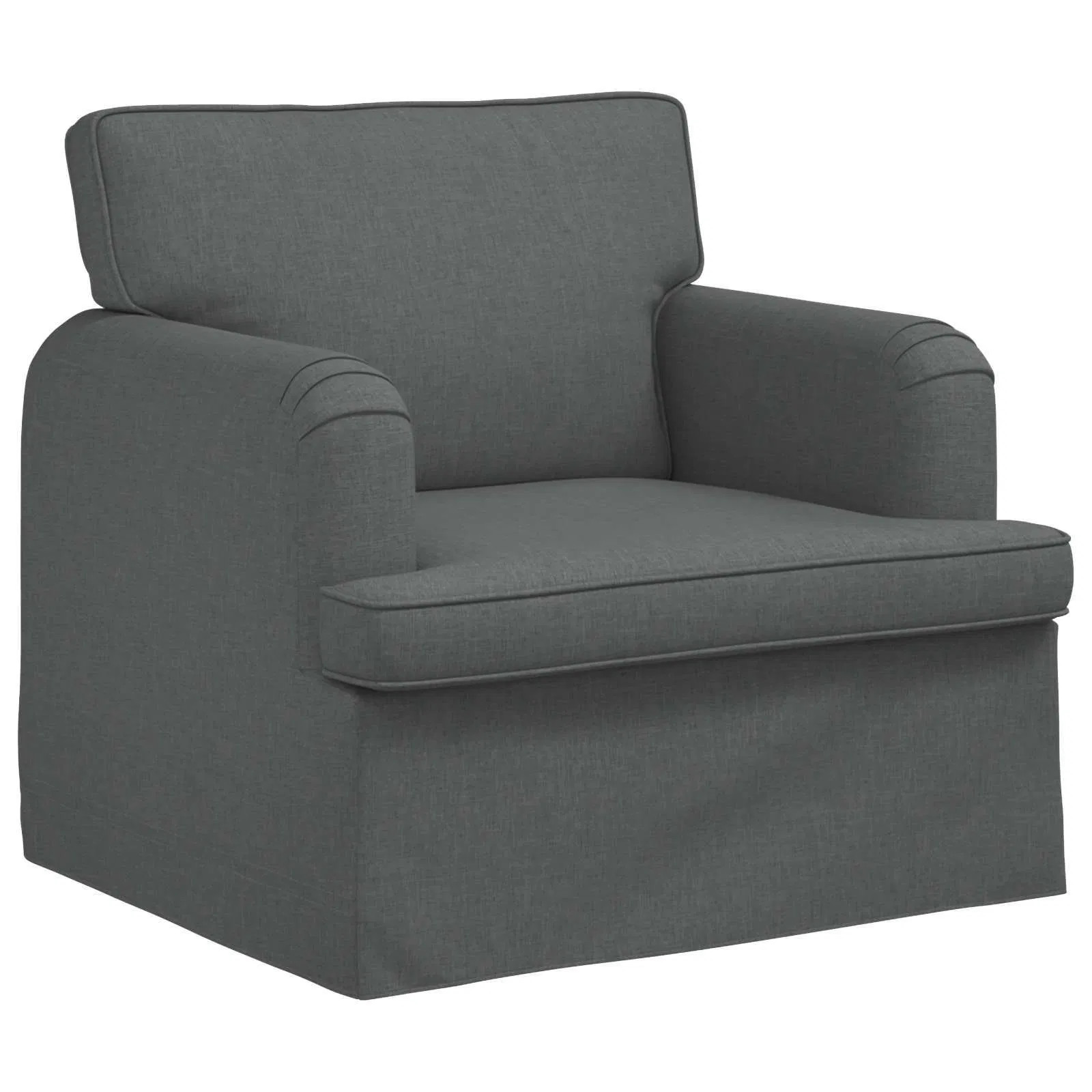 Sofa Set 2 pcs Dark Grey 144 x 80 x 85 cm Fabric
