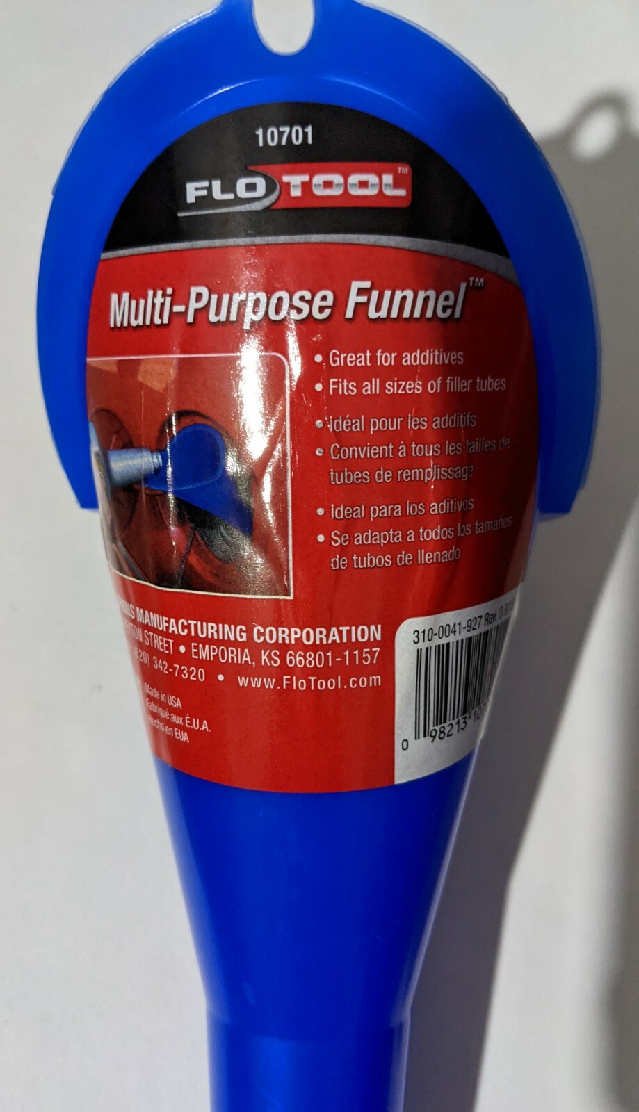 Flo Tool Blue Plastic All Purpose Funnel 10701