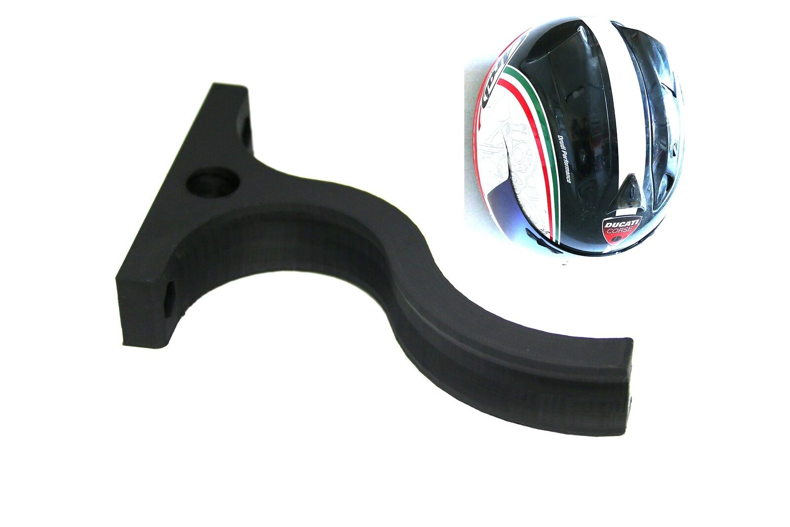 MOTORBIKE MOTORCYCLE SOLID SCOOTER HELMET BLACK HOLDER HANGER DISPLAY RACK HOOK