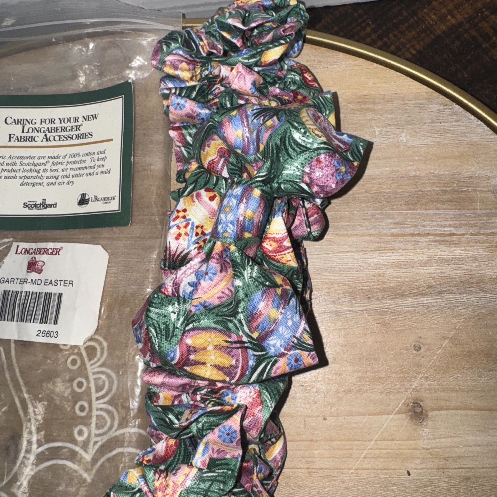 Longaberger Vintage Retired NWT Easter Medium Garter