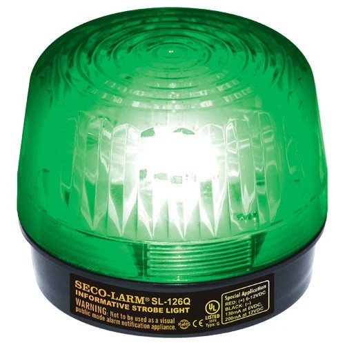 Seco-Larm Enforcer Xenon Strobe Light, 24VDC, Green Lens (SL-126-A24Q/G)