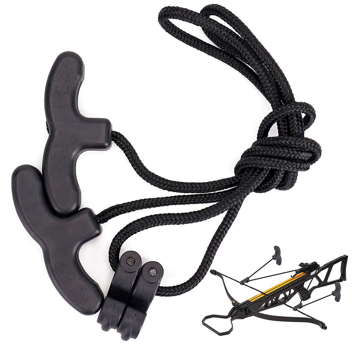 Crossbow Rope String Cocking Device Cocker Ropes for Archery Hunting Handle Tool