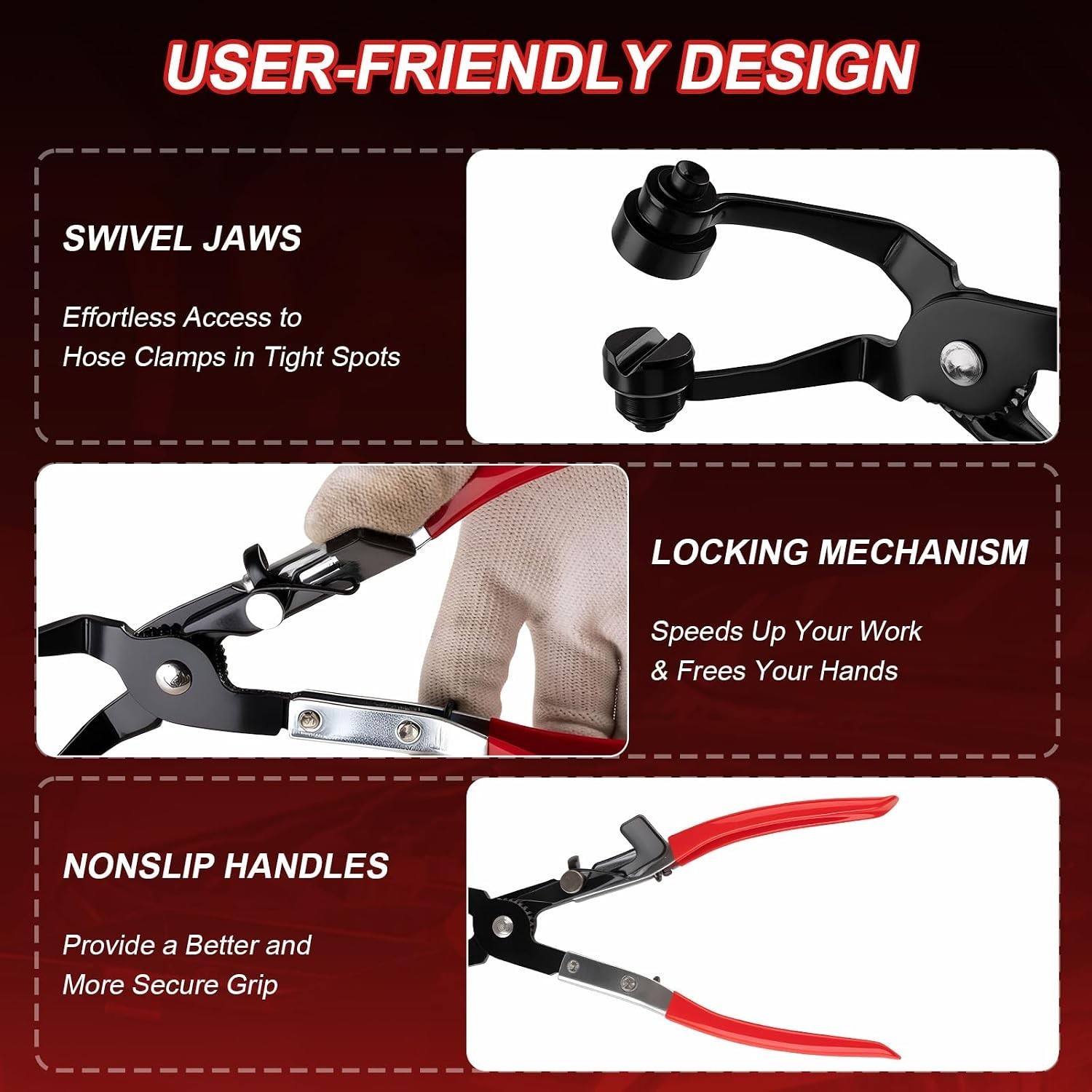 Versatile 16-Piece Hose Clamp Tool Set with Long & Flexible Wire Design